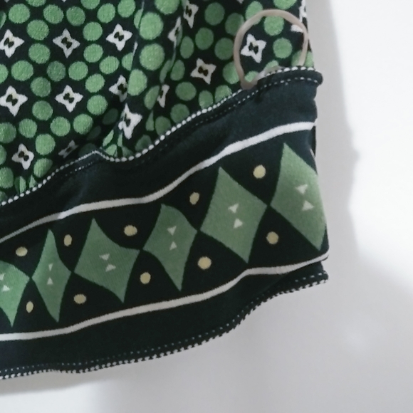 Max Studio M Green Black Boho Peasant Top - Picture 5 of 8